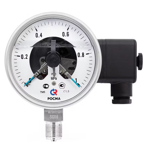 Манометры коррозионностойкие виброустойчивые с электроконтактной приставкой